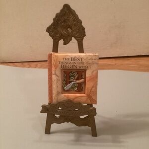 The Best Things in Life Begin with H with easel